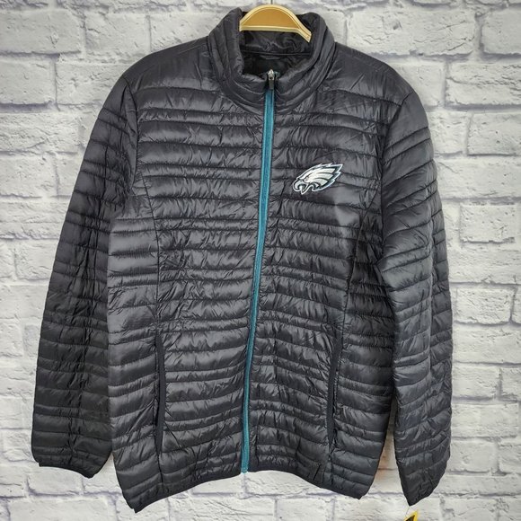 Philadelphia Eagles NFL Men's Small 3 in 1 Black Puffer Jacket Green Vest Set - Picture 3 of 16